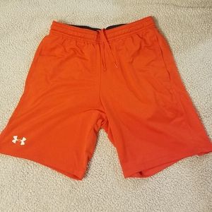 Under armour orange gym shorts